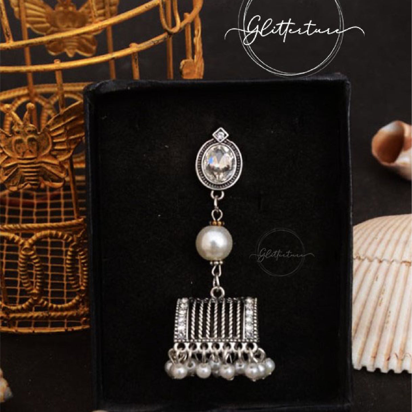 Silver jhumki