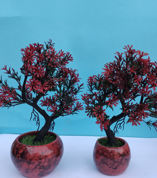 decor red flower pot